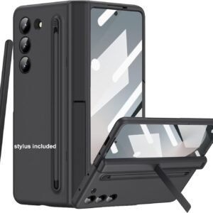 Gaffar India Ultra Hybrid Premium Casefor Samsung Galaxy Z Fold 6 Case With New Slim S Pen 2024 Holder Screen Protector Hinge Protection Camera Protection Thin Slim Stand Cover 5g 2024 Bla Featured