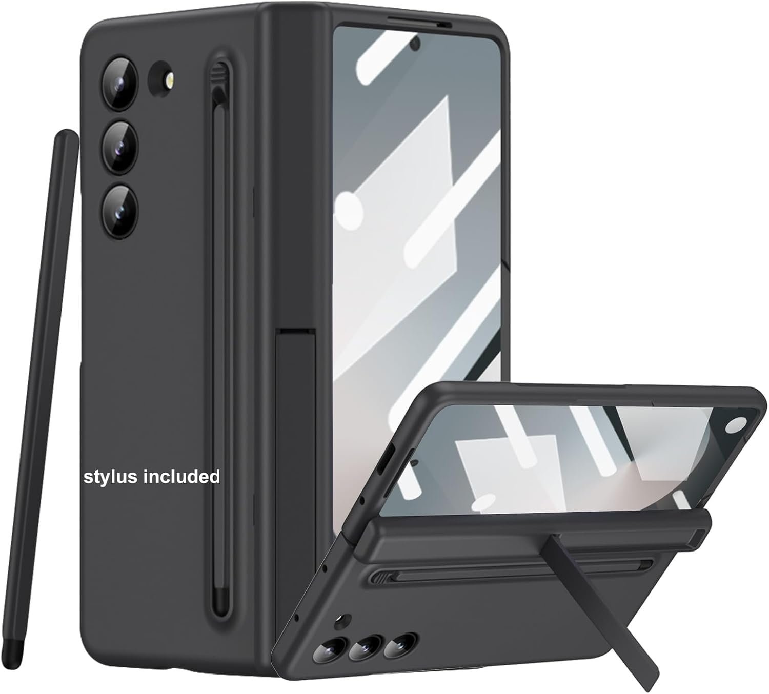Gaffar India Ultra Hybrid Premium Casefor Samsung Galaxy Z Fold 6 Case With New Slim S Pen 2024 Holder Screen Protector Hinge Protection Camera Protection Thin Slim Stand Cover 5g 2024 Bla Featured