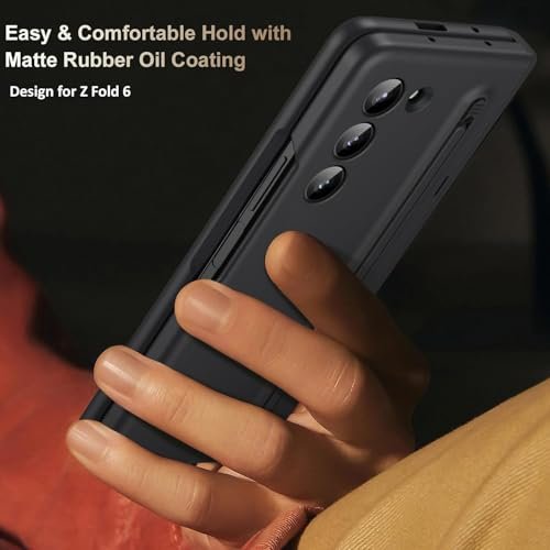 Gaffar India Ultra Hybrid Premium Casefor Samsung Galaxy Z Fold 6 Case With New Slim S Pen 2024 Holder Screen Protector Hinge Protection Camera Protection Thin Slim Stand Cover 5g 2024 Bla Gallery 1