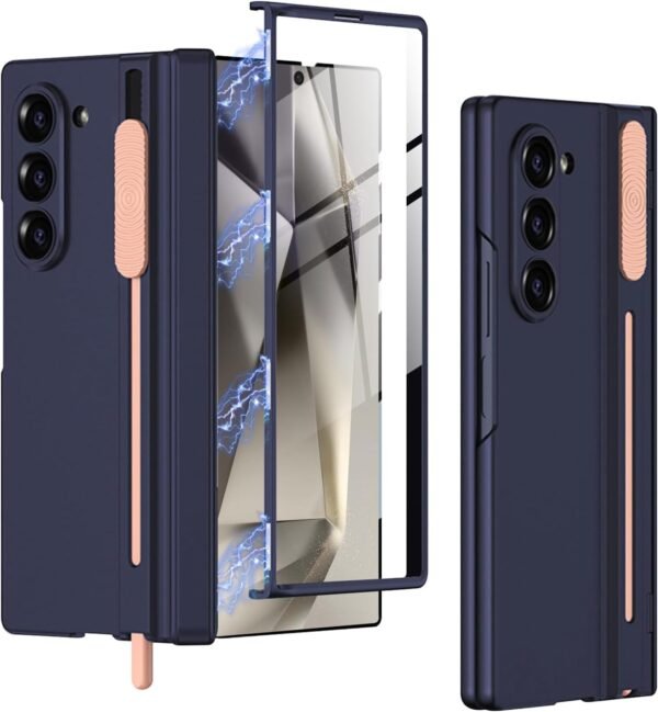 Gaffar India Ultra Hybrid Premium Matte Case For Samsung Galaxy Z Fold 6 Case With Pen Holder S Pen Not Included All Inclusive Magnetic Hinge Protection 9h Glass Screen Protector Fold 6 Case B Gallery 3