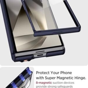 Gaffar India Ultra Hybrid Premium Matte Case For Samsung Galaxy Z Fold 6 Case With Pen Holder S Pen Not Included All Inclusive Magnetic Hinge Protection 9h Glass Screen Protector Fold 6 Case G Featured