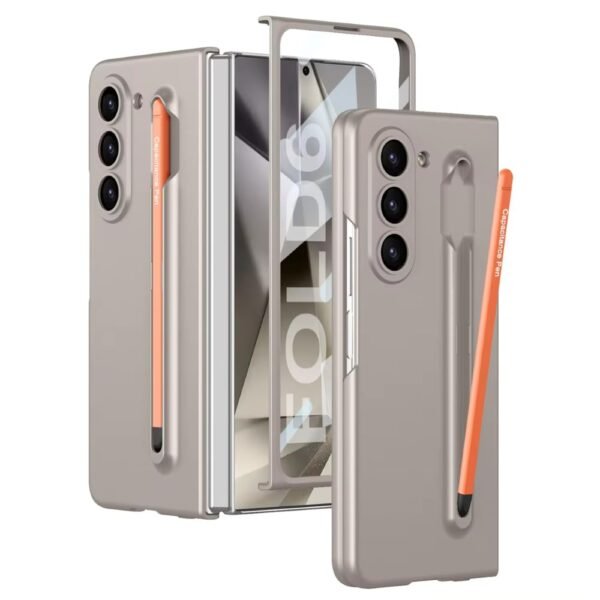 Gaffar India Ultra Hybrid Premium S Pen Case For Samsung Galaxy Z Fold 6 With Slim 4 In 1 Pen Holder Screen Protector Titanium Gray Gallery 1