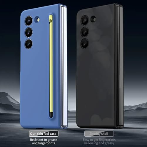 Gaffar India Ultra Hybrid Slim Fit For Z Fold 6 Case With S Pen Galaxy Z Fold 3 4 5 6 Case S Pen Fold Edition Silky Pc Matte For Samsung Galaxy Z Fold 3 4 5 6 5g 2024 Blue Samsung Galaxy Z Fold 6 Featured