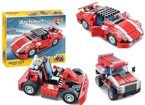 Galaxy Hi Tech 23 In 1 Super Magic Building Blocks Set 278 Pieces Creative Construction Toy For Kids Includes Instruction Manual Ideal For Boys Girls Ages 6 Diy Brick Truck Car Jet Crane Models Featured