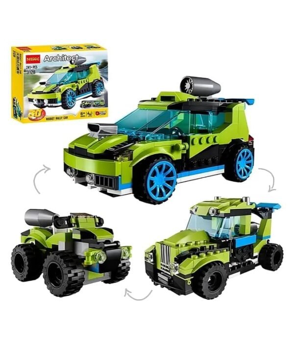 Galaxy Hi Tech Architect Block 30 In 1 Rocket Rally Racing Cars Building Blocks 241 Pieces Creative Construction Toy For Kids Diy Brick Robot Jet Ship Models Play Build Skill Ideal For Boys Girls Gallery 2