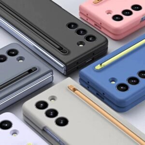 Galaxy Z Fold 5 5g Ultra Hybrid Case For Samsung Galaxy Z Fold 5 5g Case Slim S Pen Phone Case With Built In New Compact S Pen Holder And Storage Slot For Pen Blue Featured