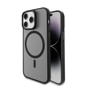 Gripp Bolt Matte Texture With Mag Safe Case Compatible With Iphone 15 Pro Max 6 7 Dual Layer Protection Drop Tested With Scratch Resistance Tpu Bumper Hard Case Back Cover Black Featured