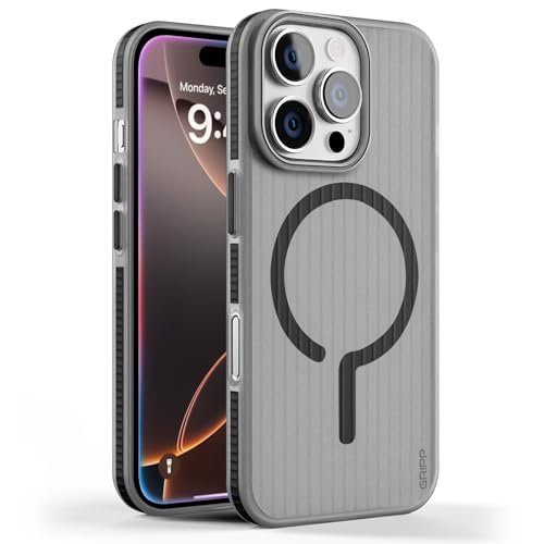Gripp Slimfit Mag Safe Case For Iphone 16 Pro Max 6 9 2024 6ft Drop Tested With D30 Technology Impact Shock Absorbent Bumper Lightweight Pctpu Material Corrugated Matte Back Cover Black Featured