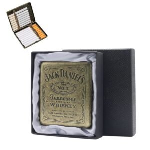 Gustave Metal Cigarette Case Cover Retro Cigarette Case Cover 85mm King Size Sturdy Double Sided Spring Clip Pocket Size Featured