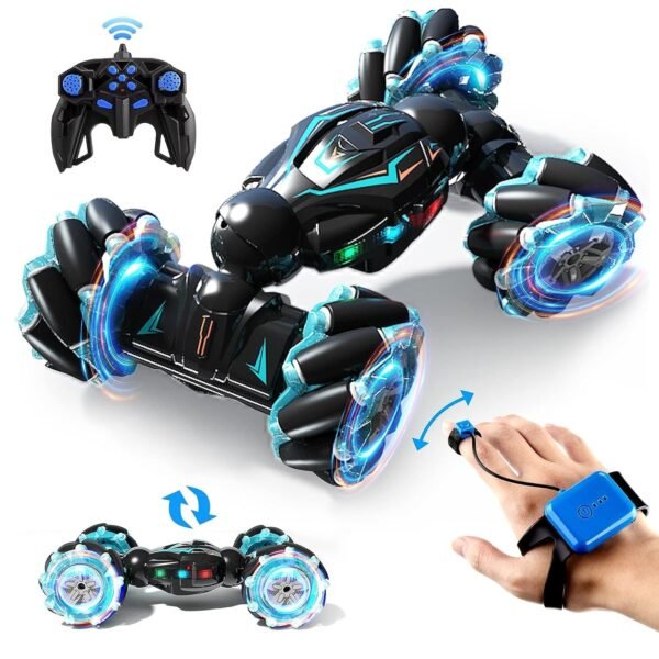 Heattack Sonshita Rc Stunt Car 2 4ghz 4wd Remote Control Gesture Car Sensor Toy Double Sided Rotating Off Road Vehicle 360 Flips With Lights Music For Boys Girls Birthday Gift Multicolor Gallery 7