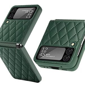 Hinge Cover Vegan Leather Case Cover For Samsung Galaxy Z Flip4 5g Galaxy Flip 4 5g Case Cover Featured