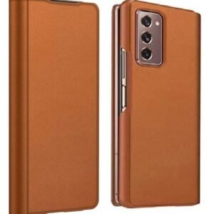 Hitfit Stylish Leather Case With Built In Card Slot Flip Cover Compatible With Samsung Galaxy Z Fold2 Featured