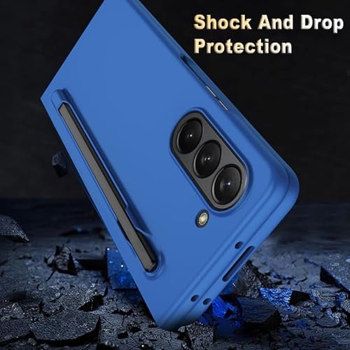 Houlee For Samsung Galaxy Z Fold 6 Case With S Pen Skin Friendly Z Fold 6 Phone Case With Pen Holder Folding Shockproof Full Protective Pc Wireless Charging Case For Galaxy Z Fold 6 Darkgreen Featured