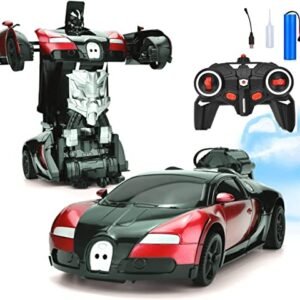 Istosy Remote Control Robot Car With Water Mist Light 118 Scale 360rotating Drifting One Button Deformation Sprayed Rc Car For Kids Boys Girls Multicolor Featured