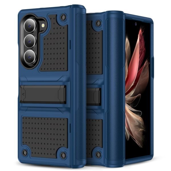 Jeylly Compatible With Samsung Galaxy Z Fold 6 Case Hinge Protection Heavy Duty Dual Layer Hard Pc Soft Tpu Shockproof Protective Phone Case For Samsung Galaxy Z Fold 6 5g 2024 Blue Gallery 3
