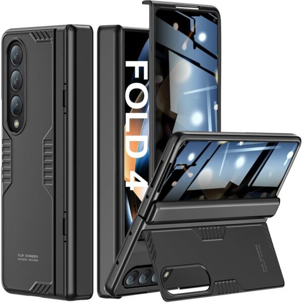 Kaiiecal For Samsung Galaxy Z Fold 4 Privacy Casehidden Kickstandwireless Charging Slim Hinge Protection Lightweight Stand Phone Cover Case With Privacy Screen Protector Black Gallery 4