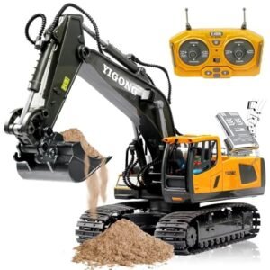 Kidiig 120 Scale New J C B Excavator Toy For 6 12 Yr Boys Best Birthday Gifts For Kids 7 8 9 10 11 Year Old Rc Construction Toys With Metal Shovel Lights Sounds 2 4ghz Multi Color Featured