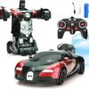 Kn2 Mart 2 In 1 Automatic Robot Converted Remote Control Car With Light Sound 112 Scale Gesture Sensing Toys With One Button Deformation Rc Car Toy Kids Boys Girls Multicolor Featured