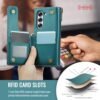 Kowauri For Samsung Galaxy Z Fold 6 Case With S Pen Holder Galaxy Z Fold 6 Pu Leather Wallet Case With Wrist Strap Rfid Blocking Card Slot Shockproof Protective Phone Cover For Women Men Green Featured