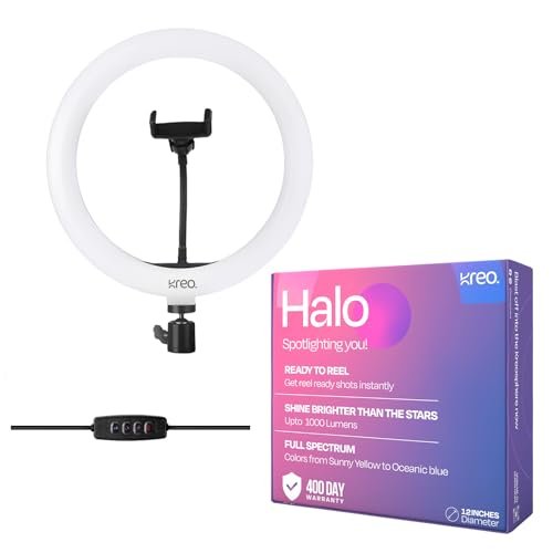 Kreo Ring Light 12 For Video Shooting Professional Studio Light With Tripod Photography Halo Youtube Ringlight Kit For Youtube Instagram Accessories Featured