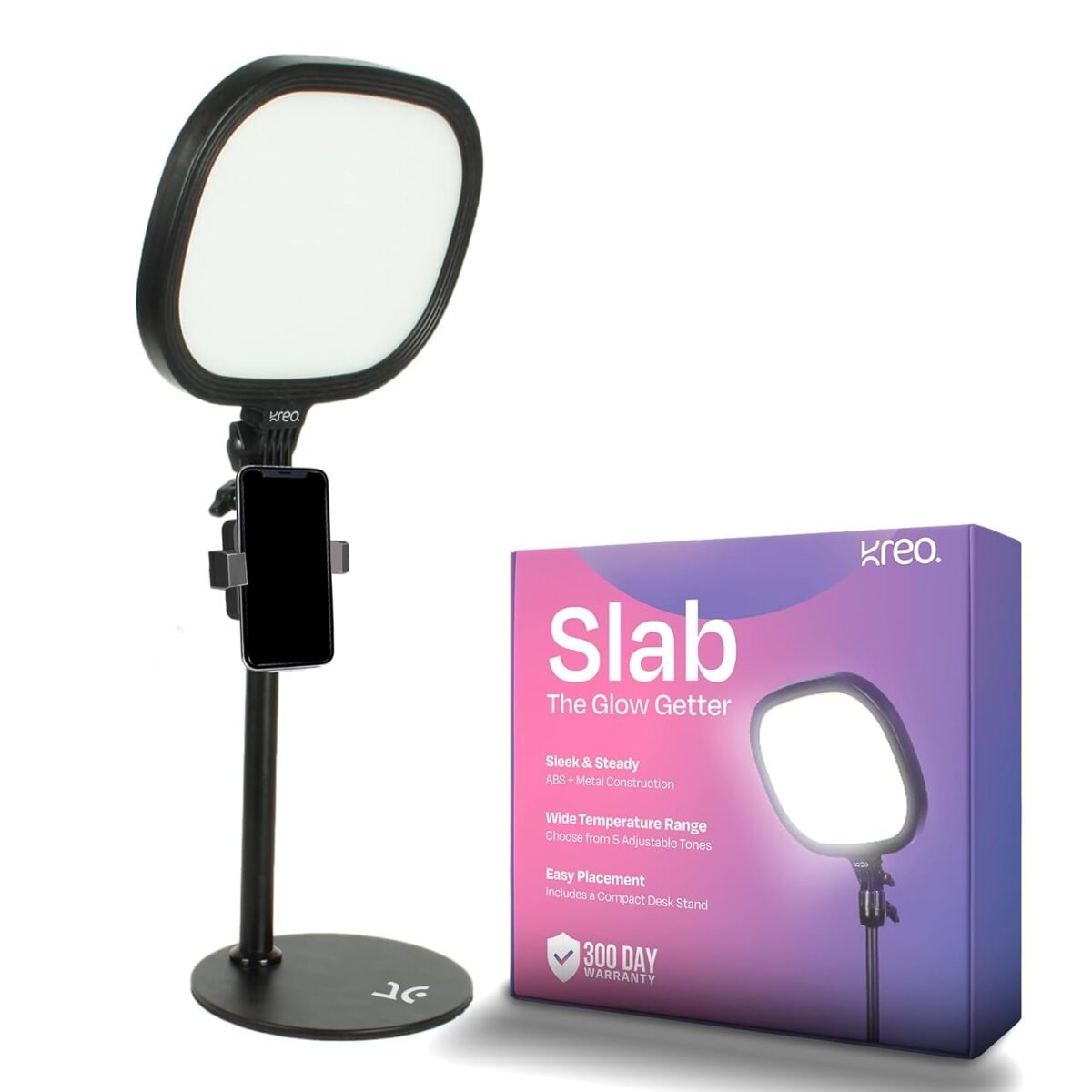 Kreo Slab Key Light Video Light Adjustable Photography Fill Light Five Color Temperatures 3200k 5600k Adjustable Brightness 1455 Lumens 120 Light Beads Cri 95 With Extendable Light Stand For Video Gallery 6