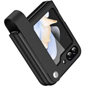 Leather Back Cover For Samsung Galaxy Z Flip 6 Flip6 5g Light Weight Adjustable Strap Bracket Protective Case Featured
