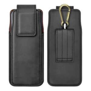 Leather Belt Clip Case With Mobile Pocket Cover For Samsung Galaxy Z Fold2 5g Black Featured
