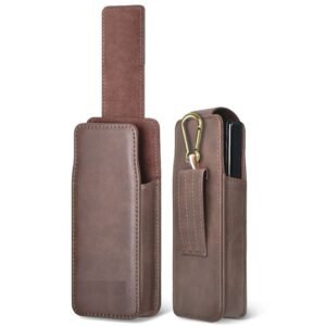 Leather Belt Clip Case With Mobile Pocket Cover For Samsung Galaxy Z Fold2 5g Brown Featured