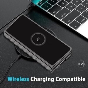 Leather Camshield Back Cover For Samsung Galaxy Z Fold 5 Inbuilt Camera Slider Lens Protection Shockproof Case Black Featured