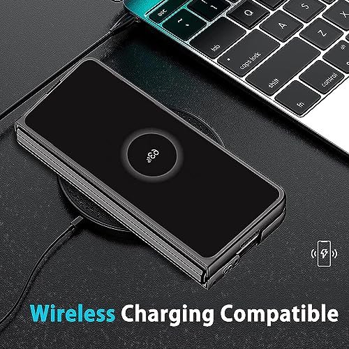 Leather Camshield Back Cover For Samsung Galaxy Z Fold 5 Inbuilt Camera Slider Lens Protection Shockproof Case Black Featured