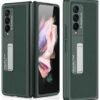 Leather Case For Samsung Galaxy Z Fold4 / Z Fold 4,Inbuilt Stand Hybrid Stand Protection Back Cover