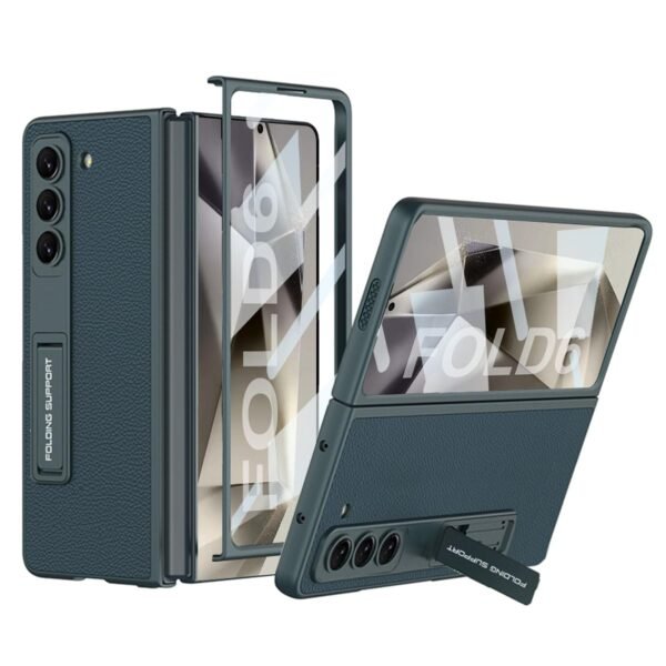 Leather Case For Samsung Galaxy Z Fold 6 Inbuilt Stand Hybrid Back Cover Featured