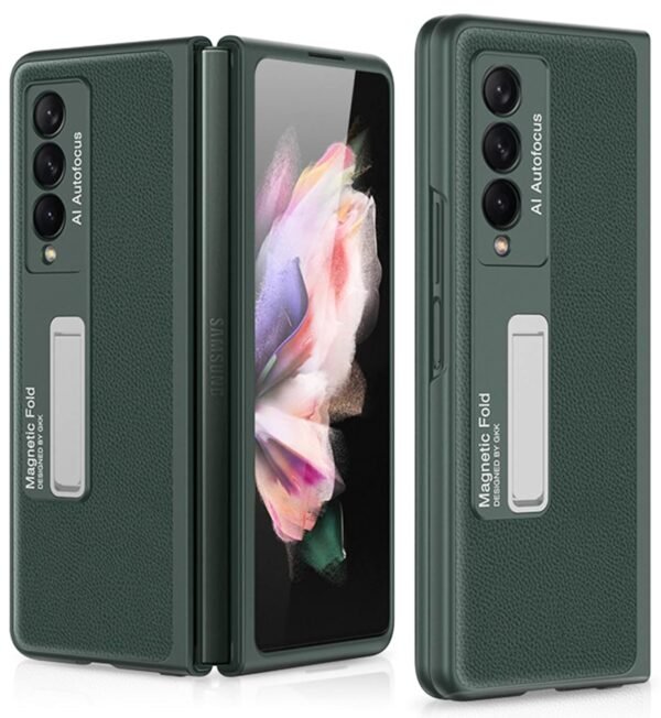 Leather Case For Samsung Galaxy Z Fold4 Z Fold 4inbuilt Stand Hybrid Stand Protection Back Cover Gallery 5