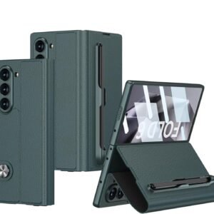 Leather Flip Case For Samsung Galaxy Z Fold 6 Inbuilt Fixed S Pen Holder Slim Hybrid Stand Protection Flip Cover Featured