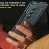 Libeagle for Samsung Galaxy Z Fold 4 Case with New Slim S Pen (2023) Holder & Capacitance Pen, Screen Protector, Hinge Protection, Camera Protection Stand Cover 5G 2022, Green
