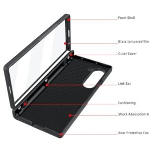 Luggage Style Back Case Cover With Hinge Cover For Samsung Galaxy Z Fold6 5g Galaxy Fold 6 Case Cover Hot Red Featured