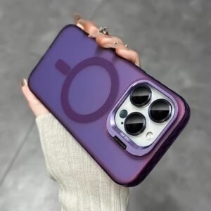 Luxurykase Mag Safe Compatible Shockproof Gradient Matte Transparent Case For Iphone 13 Pro With Metal Camera Lens Protector Slim Soft Edge Protective Cover Purple Featured