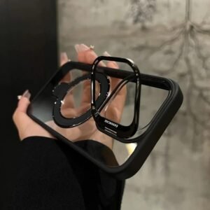 Luxurykase Magnetic Clear Case For Iphone 15 Pro Max With Metal Ring Stand Camera Lens Protector Shockproof Slim Cover Mag Safe Compatible Premium Tpu Bumper Black Featured