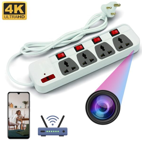 M Mhb Hd Spy Camera Wifi Spike Guard Hidden Camera With 32gb Micro Sd Card Inbuilt With Live Feed Wifi Indoor 4k Home Security Camera With Motion Detection Gallery 2