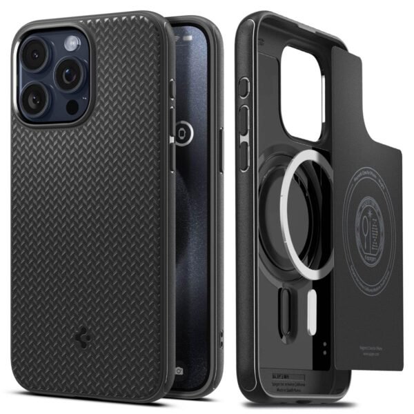 Mag Armor Magfit Back Cover Case Compatible With Iphone 15 Pro Tpu Poly Carbonate Matte Black Gallery 7