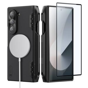 Magnetic For Galaxy Z Fold 6 Case With S Pen Holder Hinge Protection Compatible With Magsafe Built In Screen Protector Slim Fit Protective Phone Case For Samsung Galaxy Z Fold 6 Black Featured