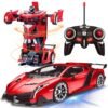 Mbk Multicolor Rc Transform Robot Car Toy Remote Control Rechargeable Battery For 3 Year Old Boys Featured
