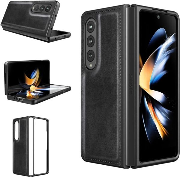 Midos Back Cover Compatible With Samsung Galaxy Z Fold 3 Leather Case Pu Leather Hard Pc Shell Ultra Thin Slim Cover For Samsung Galaxy Z Fold 3 Gallery 7