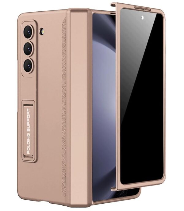 Miimall For Samsung Galaxy Z Fold 5 Case With Privacy Screen Protector Built In Adjustable Kickstand Magnetic Hinge Protection All Inclusive Protective Case For Galaxy Z Fold 5 5gchampagne Gold Gallery 2