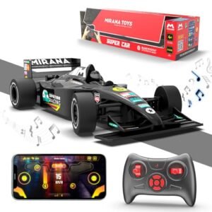 Mirana Super Car Usb Rechargable Type C In Built Bluetooth Speaker 112 Size High Speed Racing Dual Motor Rc Car Long Range Remote App Controlled Toy For Kids 4 5 6 Years Black Featured