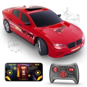 Mirana Tracer Remote App Controlled Car Toy For Kids Usb Type C Rechargeable High Speed Drift Rc Vehicle 1 5x Nitro Boost With In Built Bluetooth Speakers For Boys Girls Red Featured