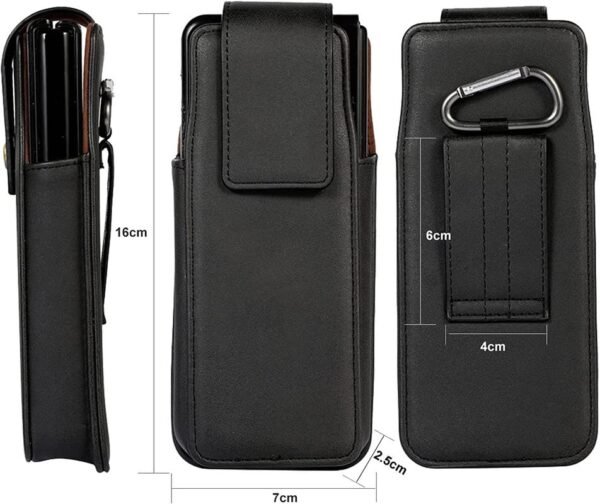Multi Function Leather Mobile Pouch Belt Clip Cases Compatible With Samsung Galaxy Z Fold2 5g Black Gallery 2