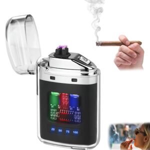 Mulzi Arc Plasma Lighter Rechargeable Transparent Usb Charging Lighter Cool And Stylish Windproof Cigarette Lighter For Men Perfect For Camping And Smoking Pocket Sized Unique Dual Featured