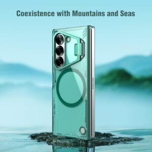 New Material For Samsung Galaxy Z Fold 6 Case Magsafe Built In Hd Screen Protector Camera Kickstand Hinge Protection Slim Clear Magnetic Phone Case For Samsung Galaxy Z Fold 6 Green Featured