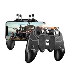 Newseego For Mobile Game Controller Upgrade Phone Controller Gamepad With 6 Fingers Trigger Sensitive Shoot And Aim Trigger Controller For Android Ios For Pubg Featured